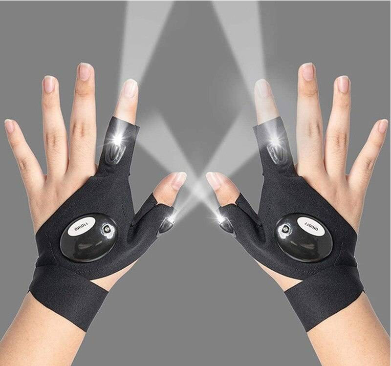 Rękawiczki z Latarką LED — Precyzyjne Oświetlenie Do Pracy w Ciemnych Miejscach