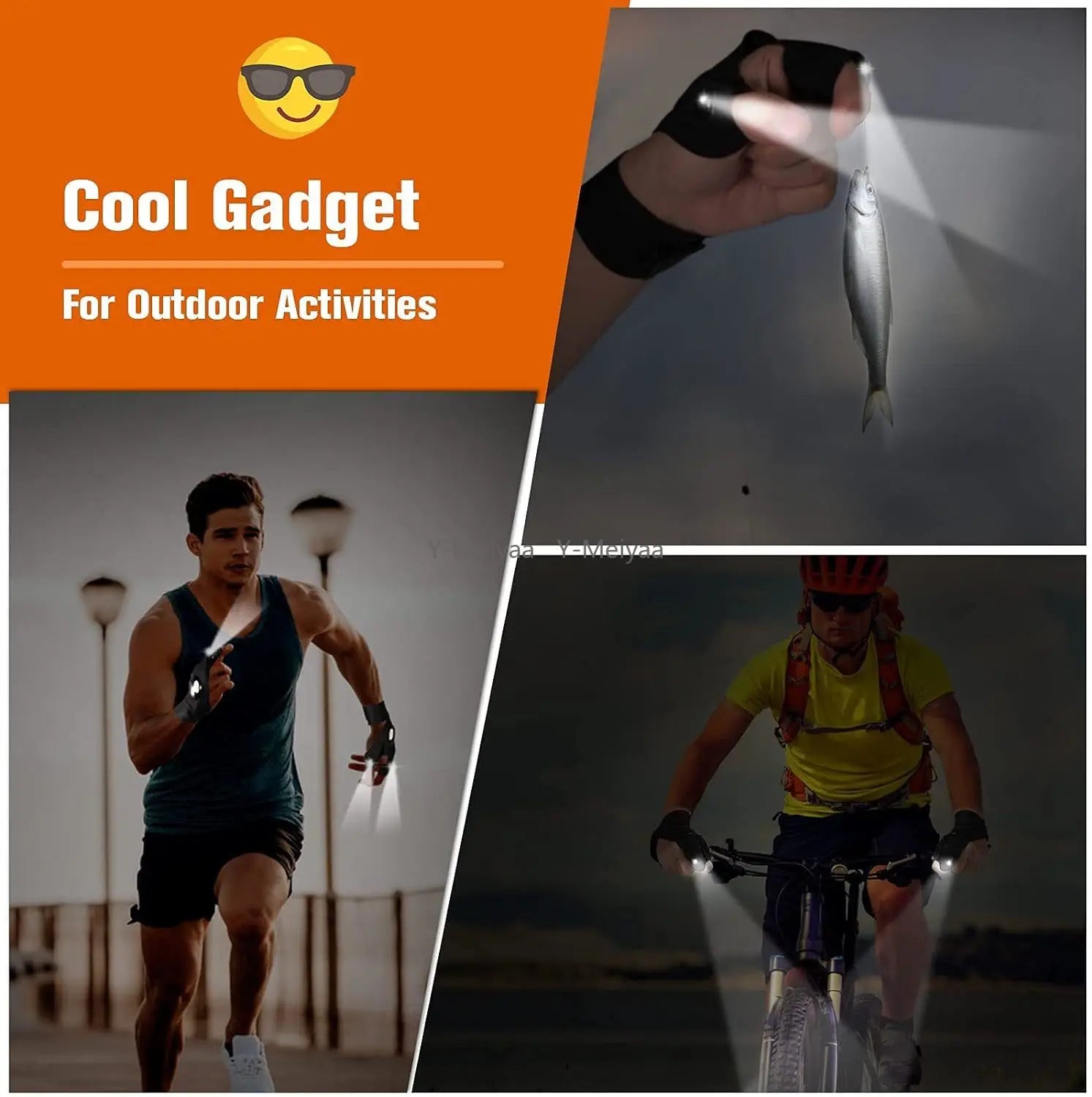 Rękawice LED do nocnych aktywności